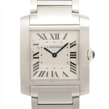Cartier Tank Francaise MM WSTA0105 SS SS QZ Silver-Face