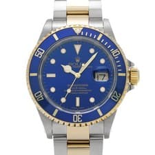 ROLEX Submariner date 16613 blue WATCH 717402