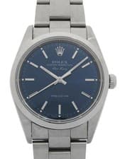 ROLEX Air King 14000M 34mm Blue Dial Stainless Steel Sapphire Crystal Box #T123