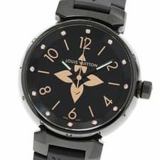 Louis Vuitton Tambour 12P Diamond Quartz Ladies Watch AB+ Used From Japan