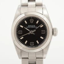 Rolex Oyster Perpetual 67180 SS SS AT black dial