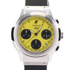 HUBLOT MDM Elegant Chronograph 1810.510.1 Men s Yellow Black Stainless Steel Wat