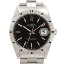 Rolex Oyster Perpetual Date 15210 SS SS AT black dial