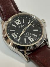 BALL Watch Engineer II Arabic NM1020C Automatic SS Leather Band Men's Auth Rare