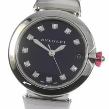 Bulgari Lucea Date Watch A with Box & Warranty Used Good Condition From Japan