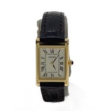 Used SEIKO◆Watch/Analog/Leather/BLK/4N30-00H0//