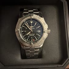 Breitling A17380 Chronometer Automatic Stainless Steel Black Dial w/ Box