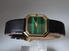 Baume & Mercier Malachite Dial Manual Wind Gold Plated, Vintage