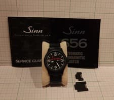 Men's Watch Sinn 656 Big Sinn Automatic Black Dial 39mm SS Bracelet w/ Papers