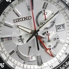 Seiko Brightz Ananta Spring Drive SAEA001 Chronograph 5R86 Steel Watch Auth