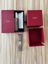 AUTHENTIC CARTIER TANK QUARTZ STAINLESS STEAL WOMEN'S WATCH 506996 CD 2465