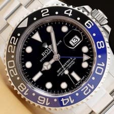 2016 CARD ROLEX GMT MASTER II 116710BLNR 40MM BATMAN BLUE BLACK STEEL WATCH
