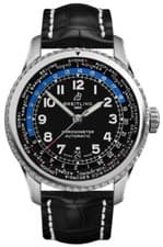 Breitling New Aviator 8 B35 Unitime Black Dial Strap Men's Watch AB3521U41B1P2