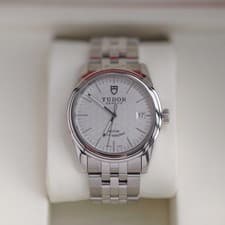 Tudor Glamour Sliver Linen Dial 55000 Men's Watch Automatic 36mm