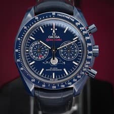 2024 OMEGA Speedmaster Moonphase 304.93.44.52.03.001 Blue Side Of The Moon B + P