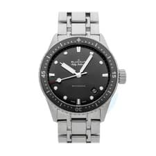 Blancpain Fifty Fathoms Bathyscaphe Steel Auto 43mm Grey Watch 5000-1110-70B