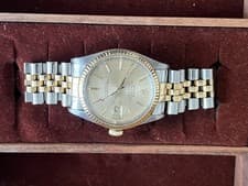 VINTAGE Rolex Datejust 18k Gold and Silver Jubilee Bracelet with Gold Bezel