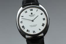 Vintage Universal Geneve White Shadow Ref.866101 Roman Automatic Men Watch JAPAN