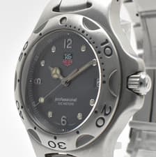 【N MINT】TAG HEUER Kylium WL1111-0 Date gray Dial Quartz Men's Watch from JAPAN