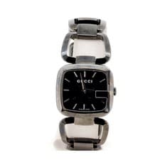 Gucci G-Collection Watch 125.4 SS Quartz Black Square Men's,
