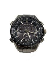 Seiko Astron Solar Watch Analog Stainless Steel Black