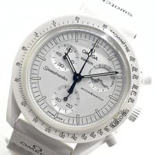 Used OMEGA Swatch SO33W700 MISSION TO THE MOONPHASE FULL Snoopy BIOCERAMIC