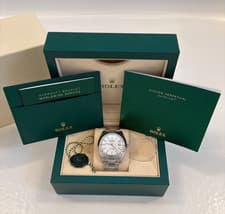 Rolex DateJust 41 Stainless Steel White 41mm 126300 Oyster Watch Excellent WOW!!