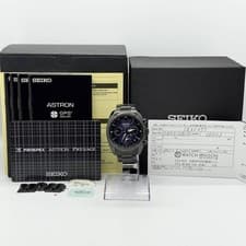 SEIKO Watch Astron 5X53-0BC0 Navy GPS Solar Men's Auth Rare w/Box, Guarantee