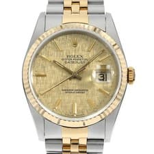 ROLEX Datejust 16233 Champagne mosaic bar L Number second hand mens