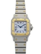 Cartier Santos Garbe SM nan H34xW24mm White Dial Stainless Steel Gold Box #T169