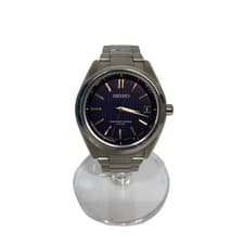 Used SEIKO◆Solar watch/analog/stainless steel/NVY/SLV/SS/7B24-0BH0//