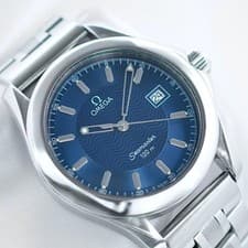 OMEGA Seamaster 120m 251181 Navy Quartz SS Mens Date Watch Excellent Condition