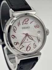 Seiko Lukia 4R35 00J0 Watch Automatic White Shell Mens Timepiece Luxury