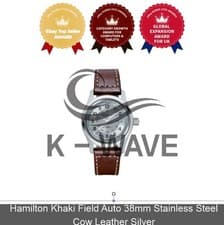 Hamilton Khaki Field Auto 38mm Stainless Steel Cow Leather Silver