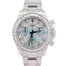 Rolex Daytona Platinum 40mm Pave Dial Watch Ref# 116576TBR
