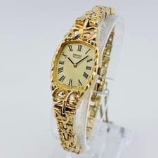 Seiko Quartz Dress Watch 2320-6140 Gold Vintage Wrist 16cm