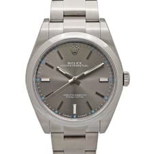 Rolex Oyster Perpetual 114300 39mm SS Dark Rhodium Automatic Box Papers #KN150