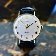 A STUNNING VINTAGE 1972 GENTS ROLEX PRECISION IN 9k SOLID GOLD