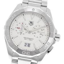 TAG HEUER Aqua racer WAY111Y.BA0910 alarm Silver Dial Quartz Men's Watch_949175
