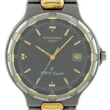 LONGINES Conquest L1.613.9 Watch Titanium GP Gray Men's msp59