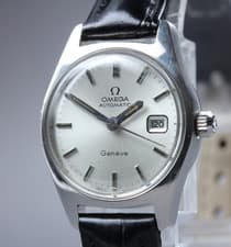 1972 Near MINT OMEGA Geneve 24mm 566.036 Automatic Silver Dial Women's Vintage