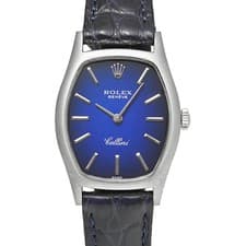Around 1974 ROLEX Cellini Ref.3803 Blue Gradient Used Ladies Watch from JAPAN
