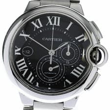 Cartier Ballon Bleu LM W6920025 Automatic 44mm Box Papers Gray Chronograph Men's