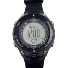 Used SEIKO◆Solar watch/Digital/BLK/S833-00A0