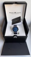 Maurice Lacroix Eliros Chronograph Blue Dial Watch Box Papers Mint