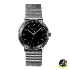 JUNGHANS Max Bill Hand-Wind 027/3702.02M Black Dial Sapphire Unisex Watch NEW