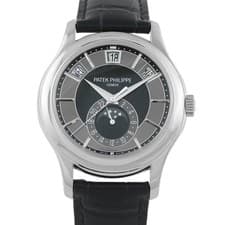 Patek Philippe Annual Calendar Moonphase 18K White Gold Watch 5205G