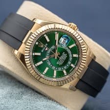 Rolex Sky Dweller 336238 Yellow Gold Green Dial 42mm 2025 Box & Papers