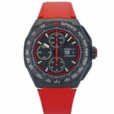 TAG HEUER CBZ2085.FT8093 Formula 1 Chronograph Black Red USED S from JAPAN