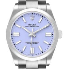 Rolex Oyster Perpetual 41 Steel Lavender Dial Mens Watch 134300 Box Card Unworn